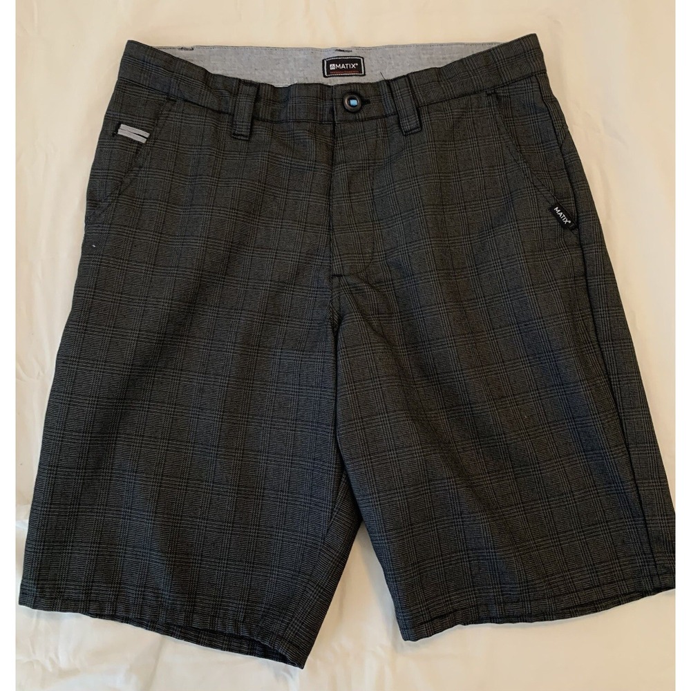 MATIX  Gray Black Plaid Palmer Golf Shorts Men's 30 Chino Style (32x10 fit)